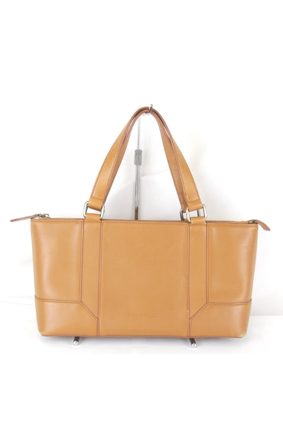 Pre-Owned BURBERRY Burberry Nova Check Leather Handbag, Camel, Women's