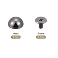 thumbnail image 3 of 10x6mm Screw Back Rivets Solid Round Head Leather Studs Black 8 Pack, 3 of 5