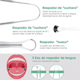 thumbnail image 4 of Limpiador Raspador De Lengua 6 Piezes gris, 4 of 5