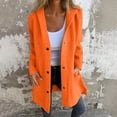 thumbnail image 4 of TRUBKH Trench Coat women's rain jacket womens waterproof jacket summer jacket womens windbreaker Single Breasted Hooded Jacket Coat Single Breasted Long Coats For Trench Coat Orange 3XL, 4 of 6