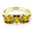 thumbnail image 2 of Gem Stone King 18K Yellow Gold Plated Silver Yellow Citrine Ring for Women (1.92 Cttw, Heart Shape 6MM, Gemstone Birthstone, Available in Size 5, 6, 7, 8, 9), 2 of 3