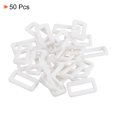 thumbnail image 3 of Unique Bargains 25/32 Inch Rectangle Buckle Plastic Webbing Strap Fastener, White, 50 Pack, 3 of 5