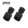 thumbnail image 1 of Allume 10Pcs 1/2" BSP Threaded Tap Adaptor Garden Water Hose Quick Pipe Connector Fitting Black, 1 of 12