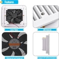 thumbnail image 4 of Ventilador Ventilación para Vehículos Recreativos 2 4 W 12 V Aire Silenciosa Unidireccional (01), 4 of 9