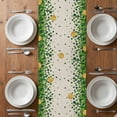 thumbnail image 6 of St. Patrick's Day Table Runner - 36 Inch Long, Kitchen Dining Table Runner Dresser Scarves, Green Lucky Shamrocks Harp Beer Retro Rustic Farmhouse Decor for Coffee Tables Wedding Party Banquet, 6 of 8