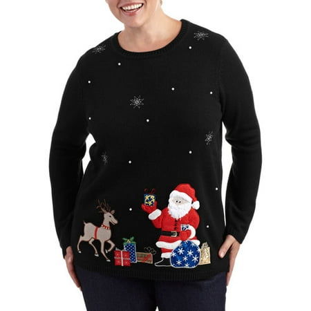 walmart plus size ladies sweaters size
