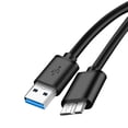 thumbnail image 1 of HEVIRGO Câble de Disque Dur Stable Plug Play PVC USB 3.0 vers Micro B Adaptateur pour Samsung Note, 1 of 10