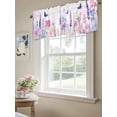 thumbnail image 6 of Pink Purple Valances for Windows, Rod Pocket Kitchen Valance Curtains - Soft & Washable Small Window Treatment for Living Room,&nbsp;Bathroom, Spring Floral , 42x12 Inch, 1 Panel, 6 of 9