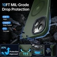 thumbnail image 4 of Entronix Magnetic Heavy Duty Case for iPhone 14 Plus, Sturdy Shockproof Matte Back Cover, Green, 4 of 7