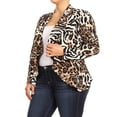 thumbnail image 3 of Women's Plus Size Solid Print Casual Long Sleeve Open Front Jacket Blazer/Made in USA, 3 of 5