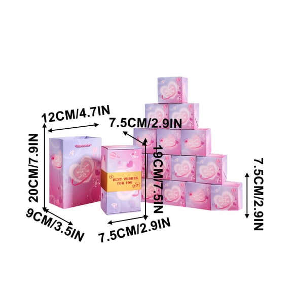 Costeam Premium Valentine's Day Surprise Gift Box,Multi Layer Pop Up Box For Romantic Holiday Present