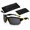 Black and Yellow, variant on Polarized Mens Wrap Around Fashion Sunglasses Fishing Golf Running Sport Glasses black and red with black lens