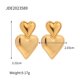 thumbnail image 1 of Pendientes colgantes de amor sin color para mujer, de alta gama, de acero de titanio laminado en color dorado y plateado, de Sense Niche, 1 of 6