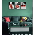 thumbnail image 3 of Woman Bedroom Decor Wall Art, Red Lips Fashion High Heels and Sunglasses Pictures on Canvas, Modern Sexy Artwork Painting for Black and White Bathroom 12x16 Set of 3, 3 of 6