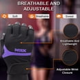 thumbnail image 3 of MRX Weight Lifting Gloves for Women Breathable Workout Gloves Anti Slip Gym Gloves|Purple Medium, 3 of 5