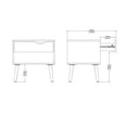 thumbnail image 5 of Tvilum Diana 1 Drawer and 1 Shelf Bedroom Nightstand for Adults, Black Matte/Oak Structure, 5 of 7