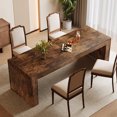 thumbnail image 3 of Tribesigns 78.74-Inch Extra Long Dining Table for 6-8,Farmhouse Kitchen Table with Large Tabletop,Vintage Brown, 3 of 5