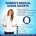 thumbnail image 3 of M&M SCRUBS Medical Scrub Jacket G102 (White, X-Large), 3 of 7