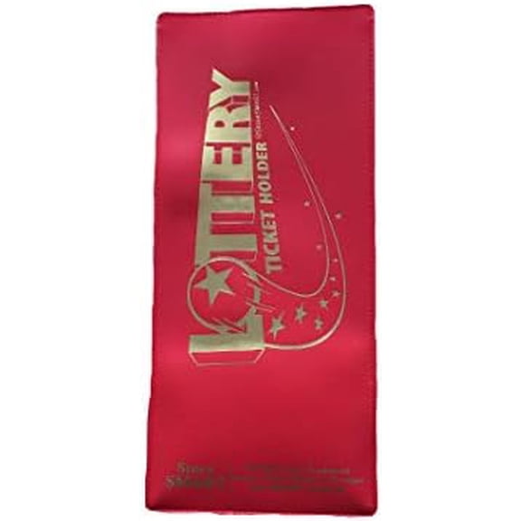 StoreSMART - Lotto Ticket Lottery Holder - 4"x9" Plastic LT - Red - 2 Pack$$Office