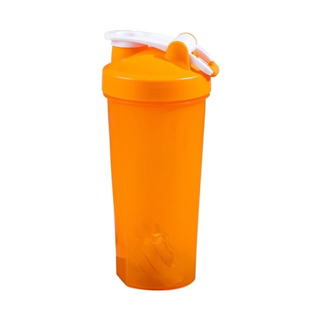 Botella Agitadora De Proteínas Botella de agua con agitador de proteínas con taza mezcladora de gimnasio a prueba de fugas a escala (naranja) Tmvgtek Libre de BPA
