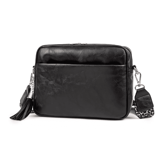 Bolso Bandolera De Mujer De Piel Resistente Al Agua Negro