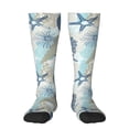 thumbnail image 2 of Picia Women Crew Soft Moisture-wicking Socks Algae Corals and Seashells Pattern Design Cotton Socks, One Size fit All, 2 of 9