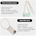 thumbnail image 2 of KOMI 2Pcs Phone Crossbody Lanyard and Wrist Phone Strap, Universal Phone Strap Cell Phone Lanyard Crossbody Strap Phone Chain with 2× Tether Tab for Most Phones Bag Purse, 2 of 5