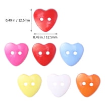 ORDDIART 100pcs Heart Shaped Resin Sewing Buttons For Crafts Scrapbooking Knitting Diy Projects Durable Fasteners For