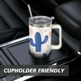 thumbnail image 7 of Cactus 40 Oz Tumbler with Handle Lid and Straw, Stainless Steel Double Walled Vacuum Insulated Cup, Cute Anniversary Wedding Birthday Gifts Tumbler for Women Men Friends Outdoor Indoor, 7 of 7