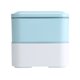 thumbnail image 2 of Fiambrera Bento de plástico de 900mL y 2 capas, contenedor de almacenamiento de alimentos con cuchara y palillos (azul), 2 of 8