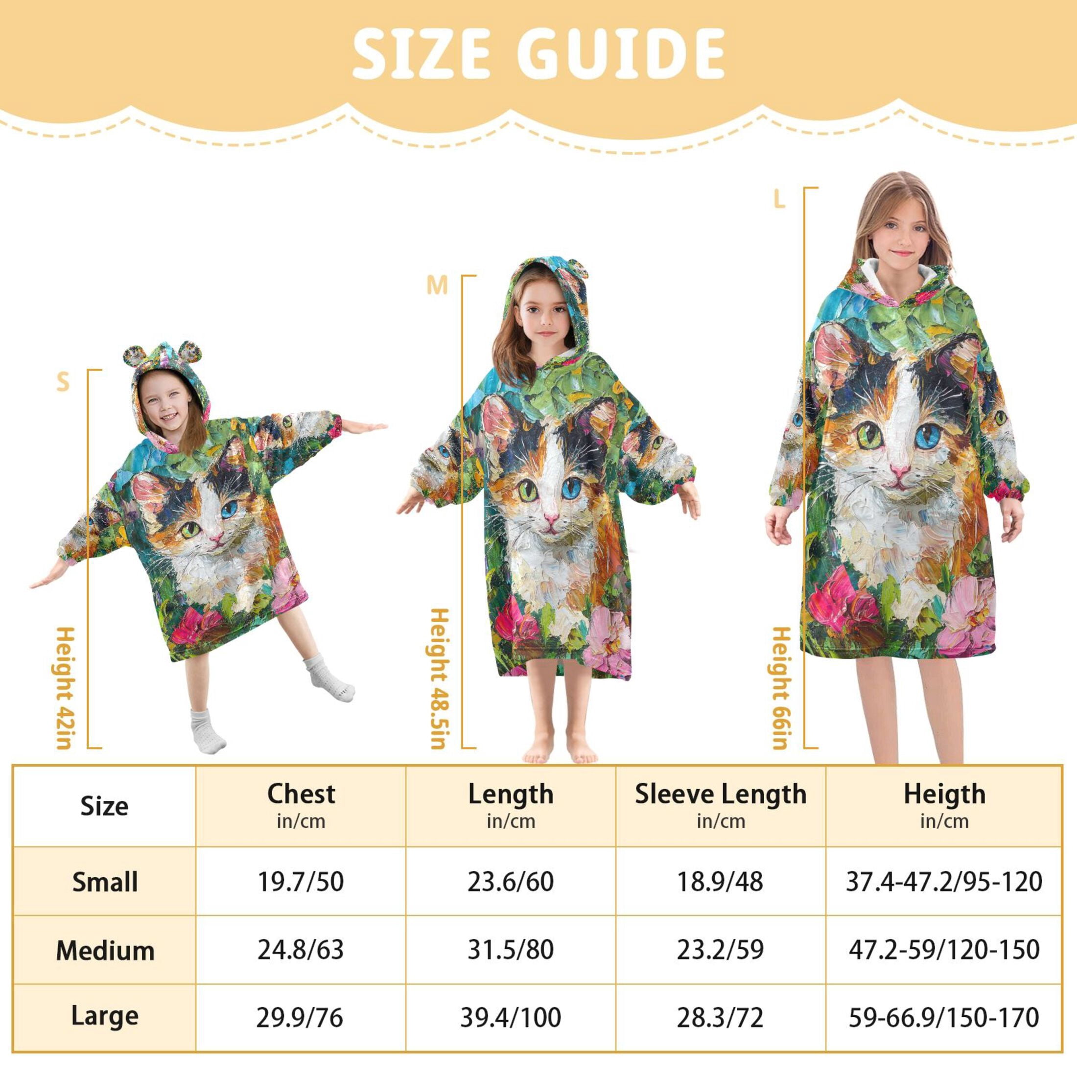 YAZAOO Kids Wearable Blanket Hoodie Warm and Cozy Eyes Of Enchantment Flannel Sweatshirt