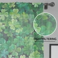 thumbnail image 5 of St Patricks Day Sheer Curtains 84 Inches Long Clover Green Leaves 2 Panels Rod Pocket Voile Window Curtain Set Drapes for Living Room Bedroom Dining Room, 52 W x 84 L, 5 of 6