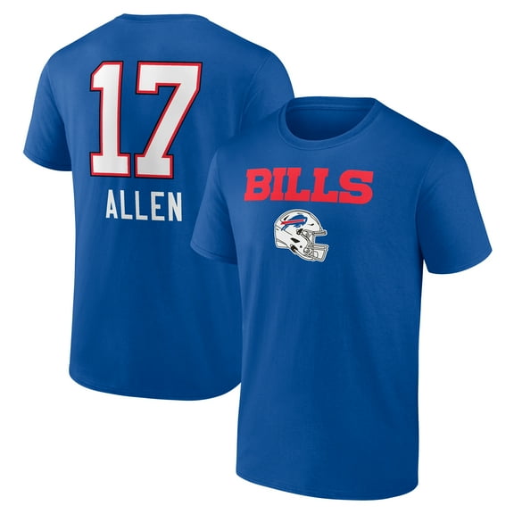 Men's Josh Allen Buffalo Bills Royal Team Wordmark Name & Number T-Shirt