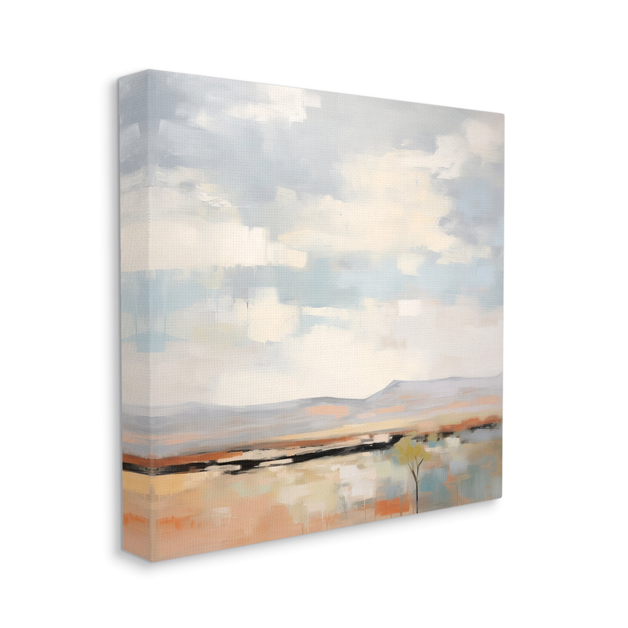 Stupell Industries Modern Desert Painting Landscape Painting Gallery Wrapped Canvas Art Print Wall Art, 30 x 30