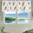 thumbnail image 3 of Colorful Diamond Farmhouse Short Window Curtain Valances, Modern Geometric Middle Century White Rod Pocket Kitchen Valances for Living Room Bedroom Bathroom Cafe 42" x 12", 3 of 8