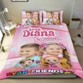 thumbnail image 1 of Amor Diana Conjunto de sábanas temático, trío de piezas, cómodo y amigable con la piel, diseño único, regalo de decoración para el hogar para familiares, amigos y fans, 90 cm * 190 cm, 1 of 6