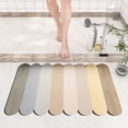 thumbnail image 4 of Lksixu Diatomaceous Earth Bathroom Rug, 15.7"x23.6" Gradient Color Thin Floor Mat, Super Absorbent Quick Dry Rubber Backing Non-Slip Carpet Modern Style Entrance Door Mat for Bathtub Shower Room, 4 of 8