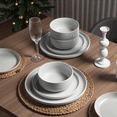 thumbnail image 7 of Onader Dinnerware Sets for 6, 18-Piece Plates and Bowls Set, Stoneware Dinning Ware Set for Kitchen, Microwave & Dishwasher Safe - Light Grey, 7 of 7