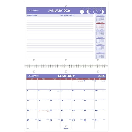 AT-A-GLANCE 2026 Monthly Desk Wall Calendar Small 11 x 8 12 - Wall Calendars