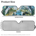 thumbnail image 7 of Yuyamidu Funny Crocodile Windshield Sun Shade Compatible with Jeep JK JKU JL JLU 1997-2023 and Compatible with Gladiator JT 2020-2023 Foldable Windshield Sun Visor Blocks UV Rays, 7 of 7