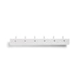 thumbnail image 3 of Mainstays 6 Hook 27 inch Hook Board for Coats, Bags, Leashes, Keys, Towels, 45 lbs Capacity, White, 1 Pc, 3 of 6