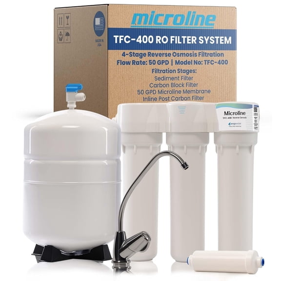 Microline TFC-400 Under-Sink Reverse Osmosis Drinking Water System, 50 GPD