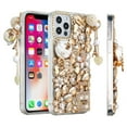 thumbnail image 2 of For Apple iPhone 11 (6.1") Bling Crystal 3D Full Diamonds Luxury Sparkle Rhinestone Hybrid Protective Cover ,Xpm Phone Case [ Ultimate Multi Ornament Gold ], 2 of 5