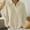 Khaki, variant on Olyvenn Women's Waffle Knit Top 1/4 Zip Pullover Textured Sweatshirt Long Sleeve Loose Fit Casual Waffle Tunic Tops White L