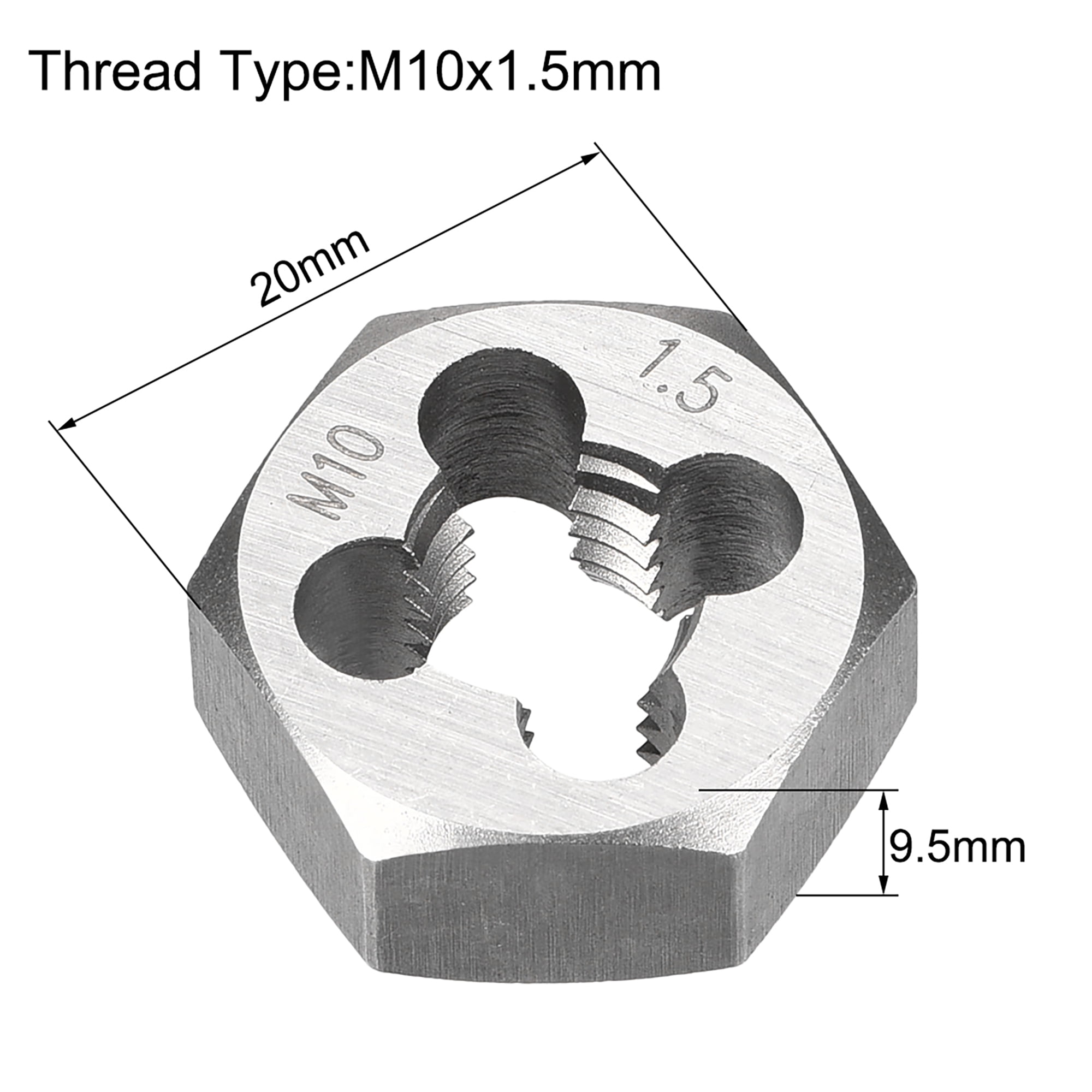M10x1.5mm Carbon Steel Metric Hexagon Taper Pipe Hex Rethreading Die 
