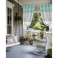 thumbnail image 4 of nqOlkjepod Outdoor Curtains for Patio Waterproof, Turquoise Grey Stripe Outdoor Privacy Panels Grommet, Modern Art Horizontal Striped Blackout Outside Curtains for Porch/Cabana 54"x84", 1 Panel, 4 of 8