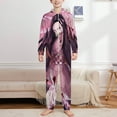 thumbnail image 2 of Demon Slayer Nezuko Kids Hooded Jumpsuit Union Suit Onesie One Piece Blanket for Boys Girls, 2 of 7