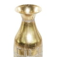 thumbnail image 6 of DecMode 35", 30", 25"H Tall Distressed Metallic Gold Metal Vase with Etched Grid Patterns, Set of 3, 6 of 13