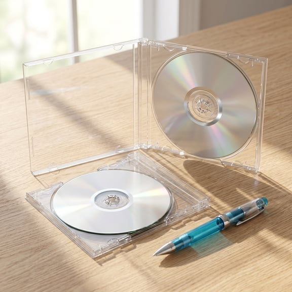 Milisten 9-Pack Clear Acrylic DVD Storage Cases, Transparent DVD Holders 5.6 x 4.9 x 0.2 Inches for Media Organization