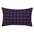 thumbnail image 1 of Fotbe Purple Black Plaid Funda de Almohada Decorativa Estilo Occidental, Lujo en Algodón, Fundas para Almohadas King, Cojín Estampado para Decoración del Hogar-20"x30", 1 of 6